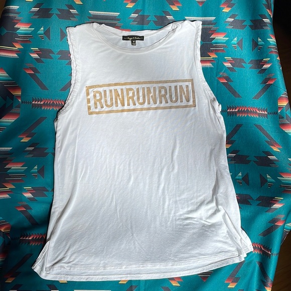 White and gold running tank top - Picture 1 of 5